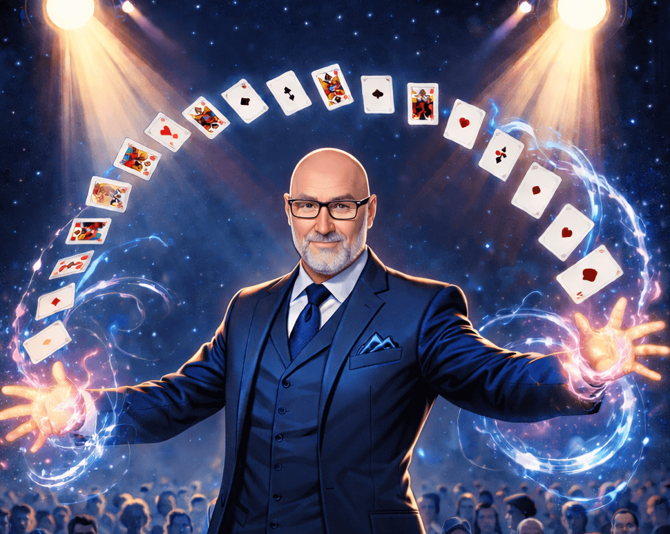 Brent Gregory Magician and Mentalist on stage at corporate event