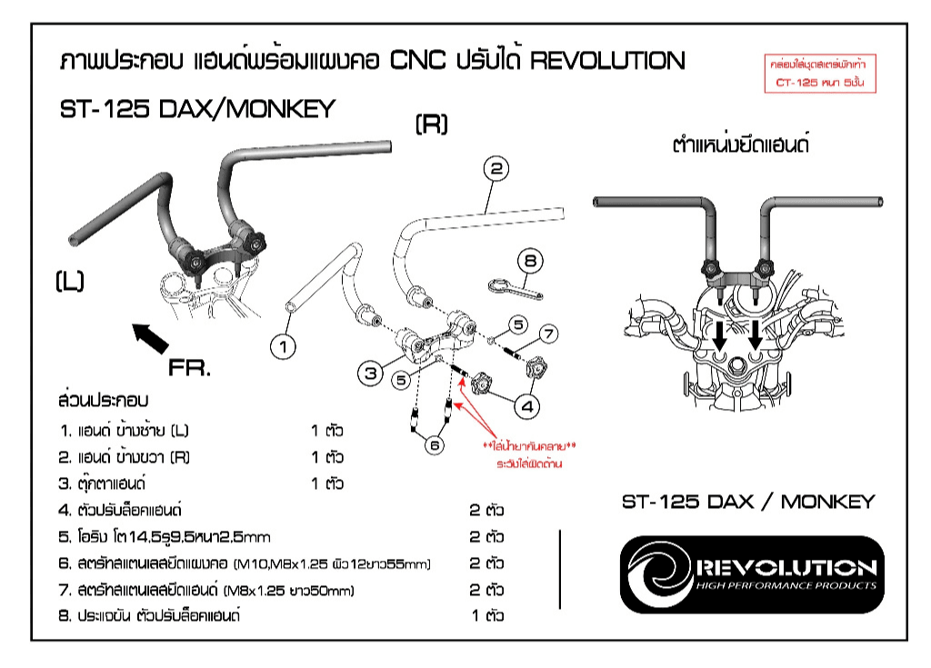 泰 🇹🇭 REVOLUTION 可折式手把 附扳手 MONKEY125