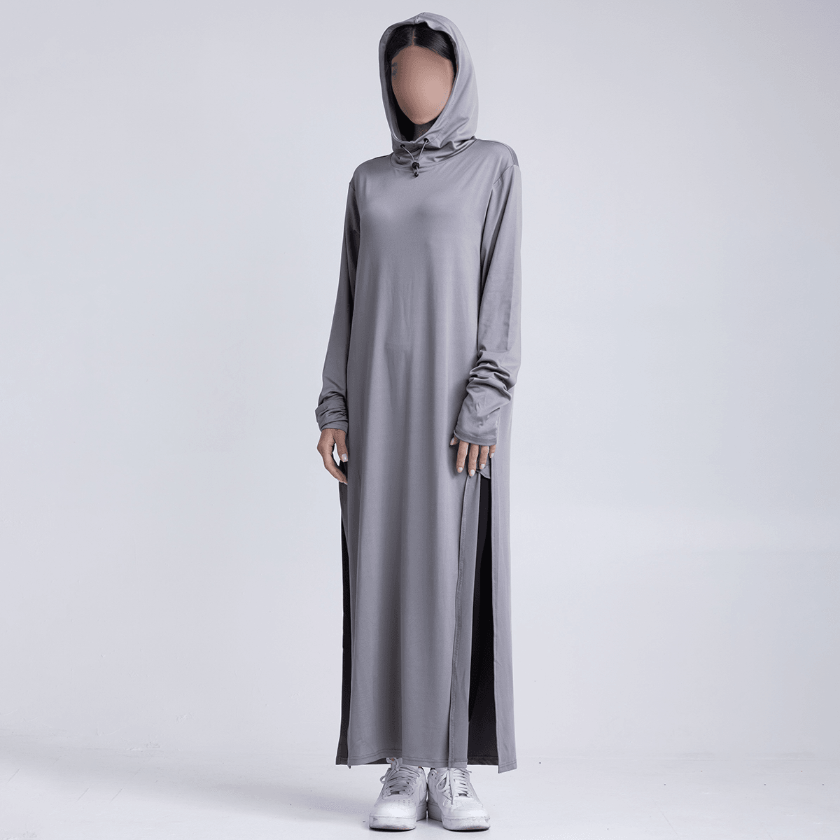 Hooded Sporty Abaya for Gym | Custom Logo Modest Activewear Breathable & Lightweight