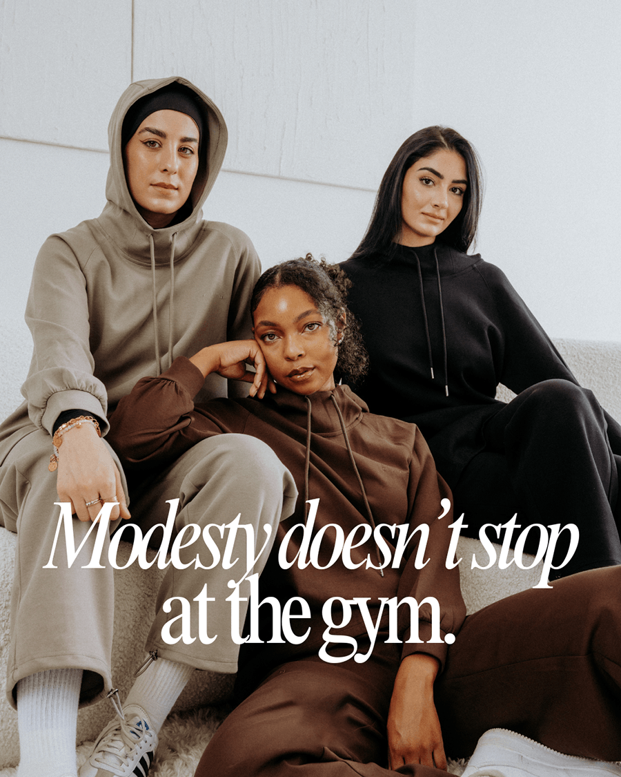Hooded Sporty Abaya for Gym | Custom Logo Modest Activewear Breathable & Lightweight