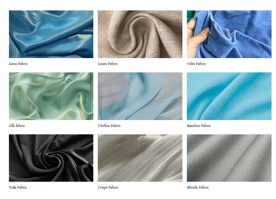 Color-matched fabric options for complete modest wear sets