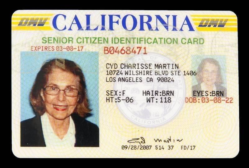 California Senior Citizen Identification Card