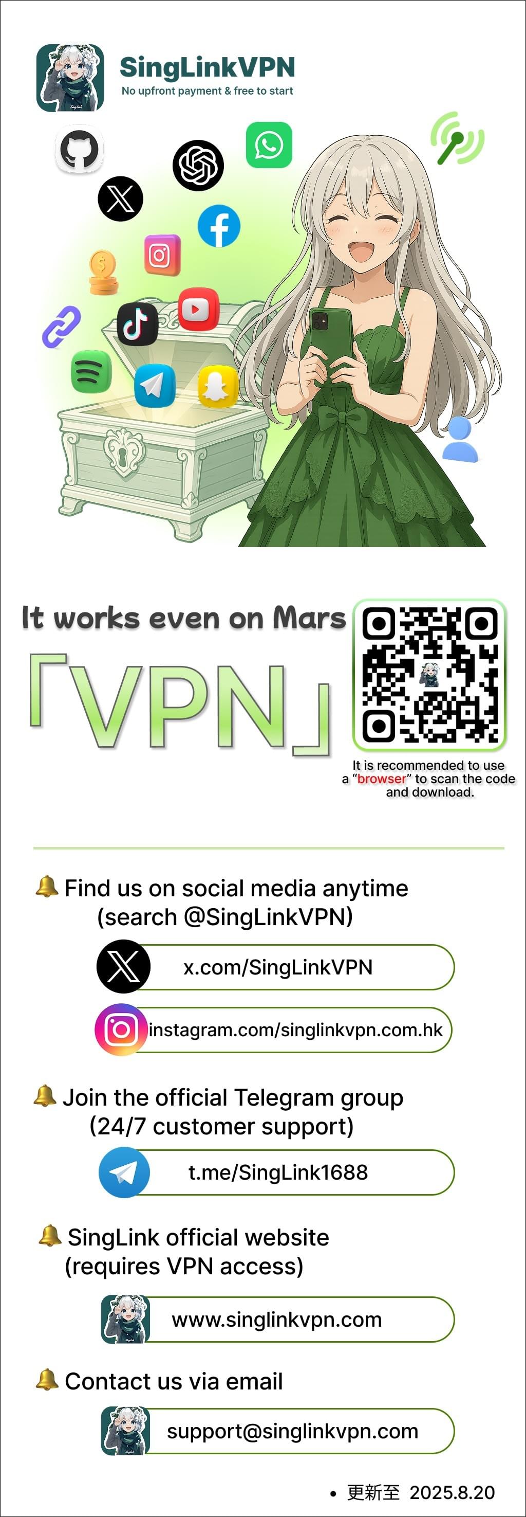 SingLinkVPN Stay-Connected Card