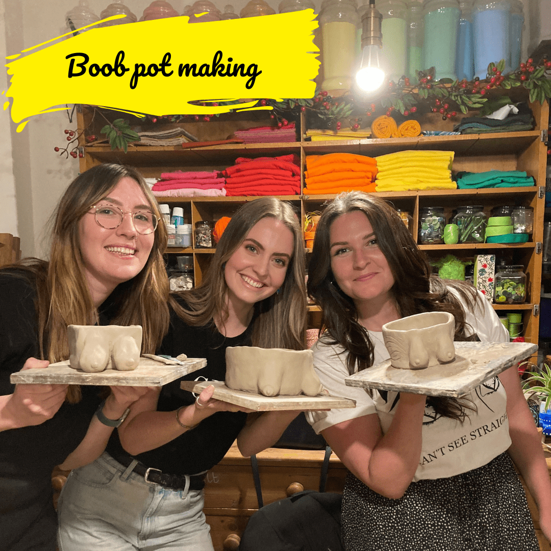Handmade boob pottery creative class london