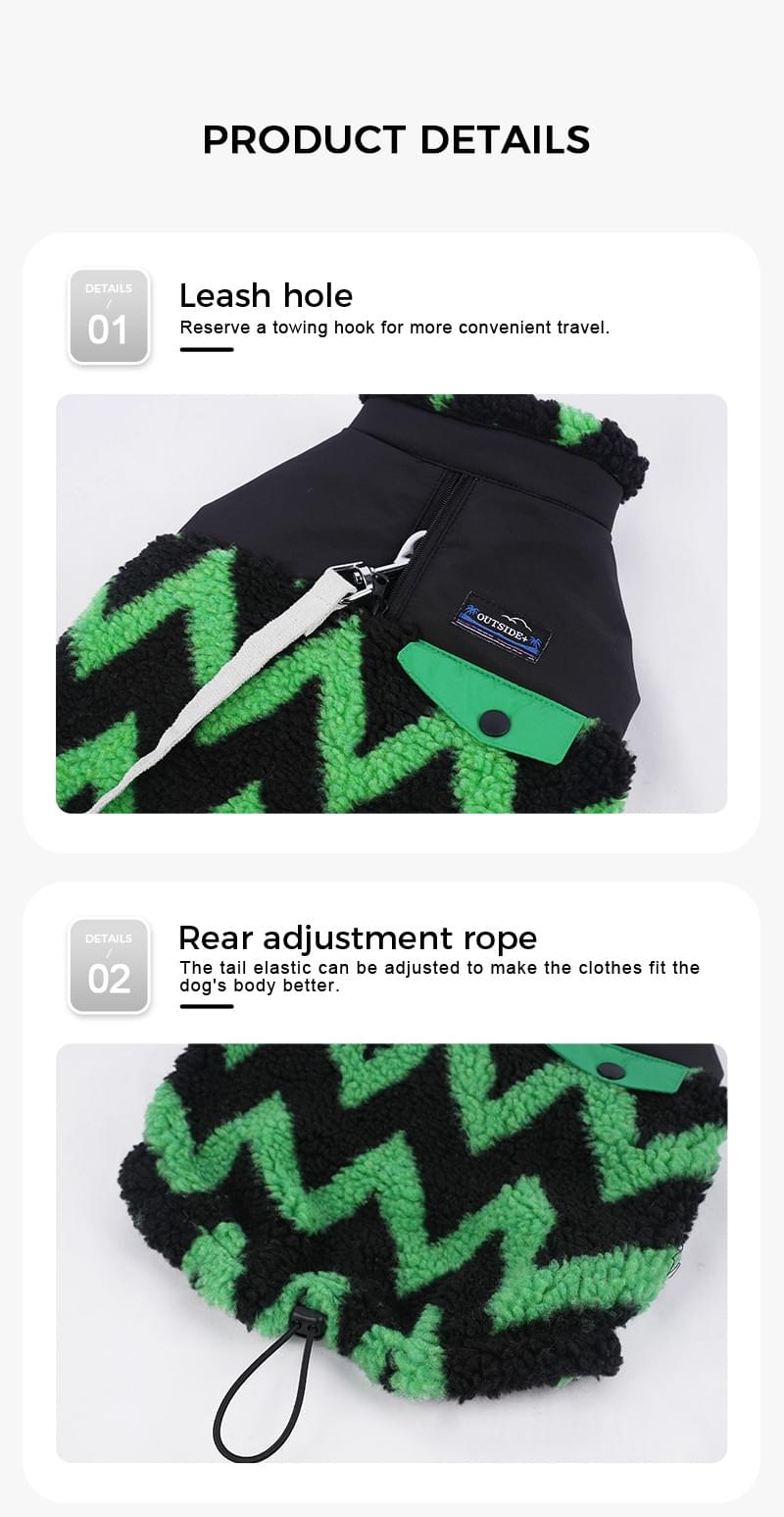 54B116982 Polar Fleece Dog Zipper Jacket 