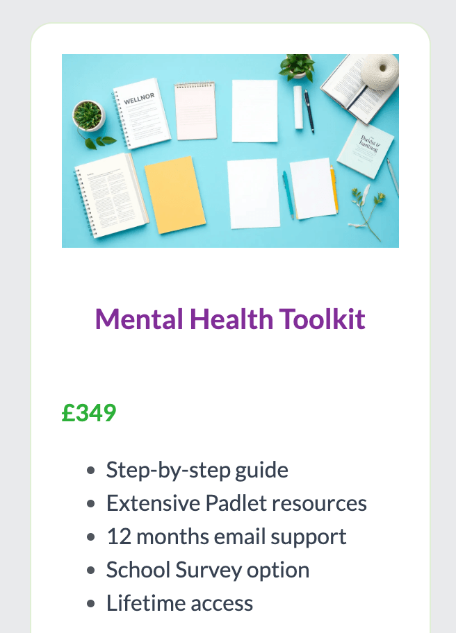 Implement effective, research-backed programs that enhance resilience and reduce stress for both staff and students. Evidence-Based Programs What We Offer Teach Well Toolkit is a dedicated wellbeing support platform for UK schools, helping teachers and pupils thrive through practical mental health resources, expert guidance, and evidence-based programmes. Designed for busy educators, it offers accessible tools to reduce stress, strengthen resilience, and create healthier learning environments. Led by Steve Waters, a recognised advocate for teacher wellbeing, the Toolkit empowers school leaders and staff to build a culture of care, connection, and sustainable wellbeing for their entire school community.