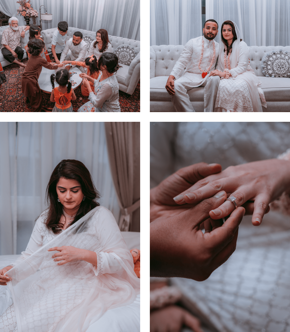 Indian wedding engagement ceremony photography