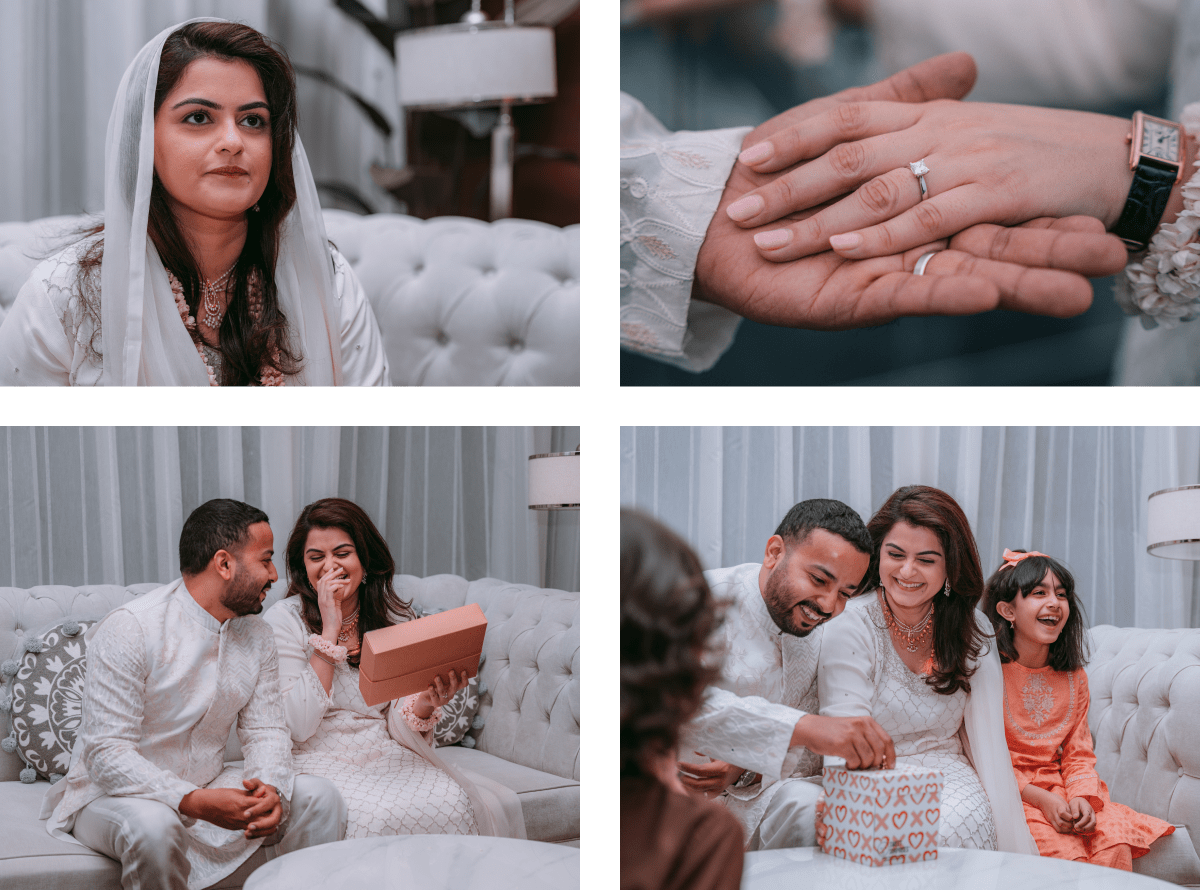 Indian wedding engagement ceremony photography