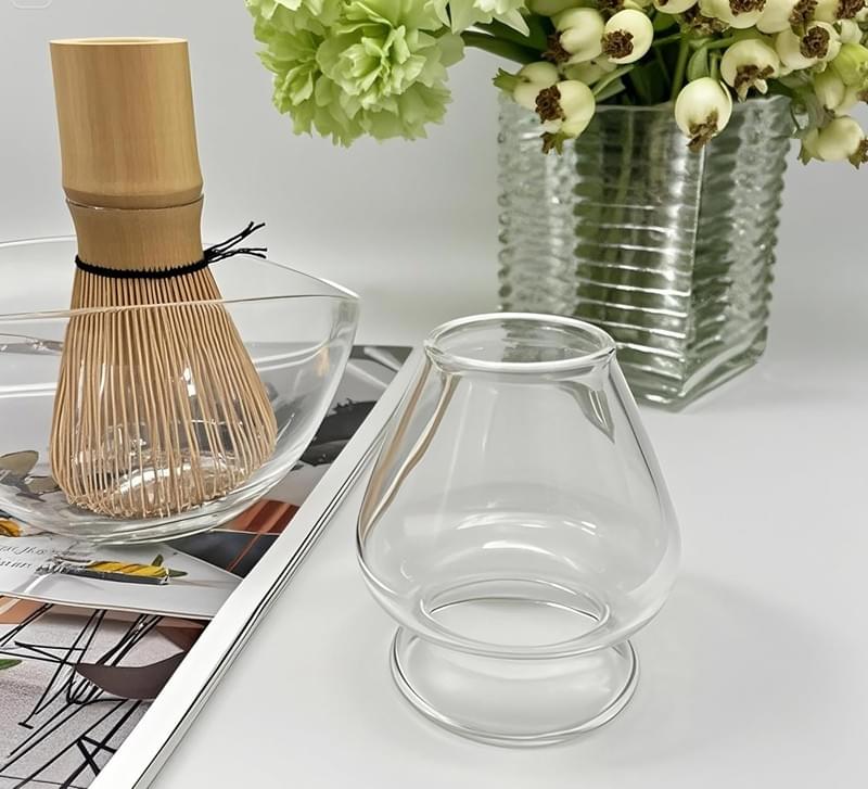 Glass Matcha Whisk Holder, Matcha Chasen Holder, Matcha Whisk Stand for Bamboo Matcha Chasen, Matcha