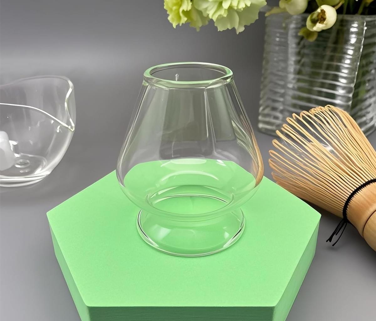 Glass Matcha Whisk Holder, Matcha Chasen Holder, Matcha Whisk Stand for Bamboo Matcha Chasen, Matcha