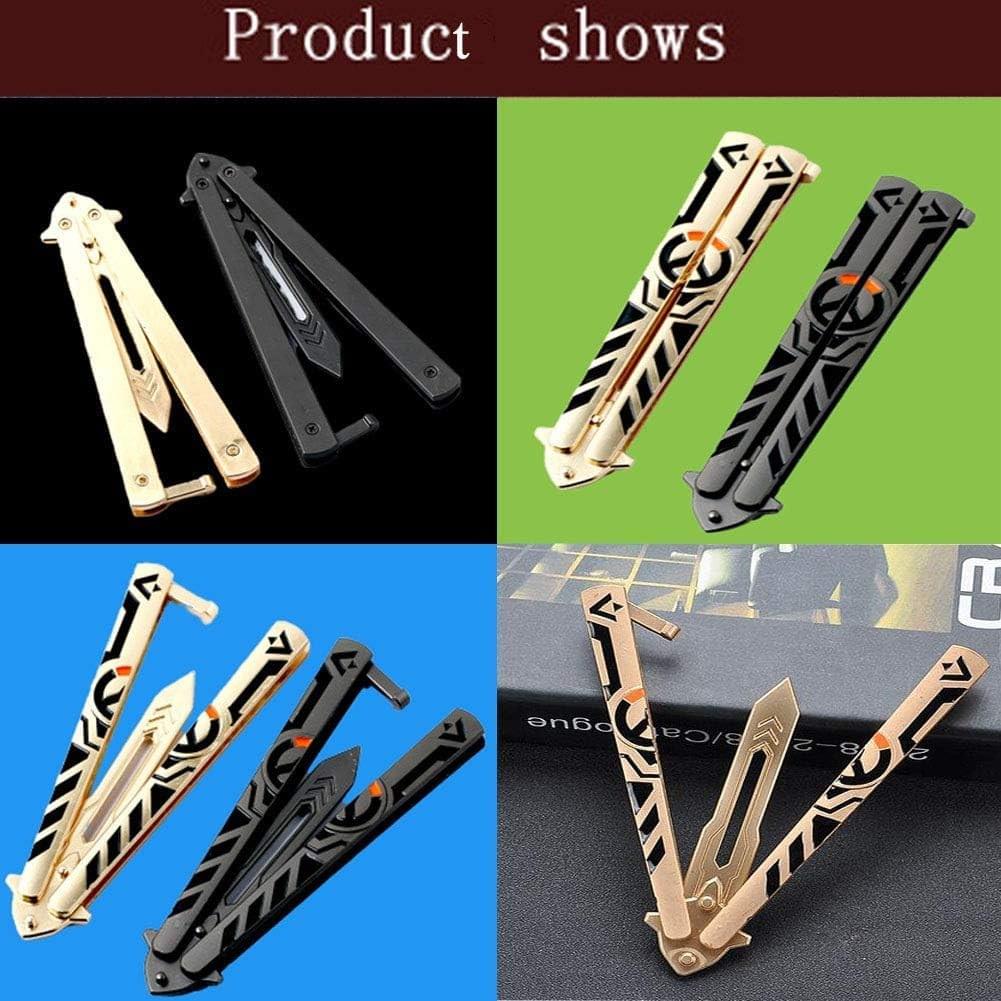 Overwatch Butterfly Knife Floding Training Tool for Outdoor Practice Kniv Trainer, Multifunctional 