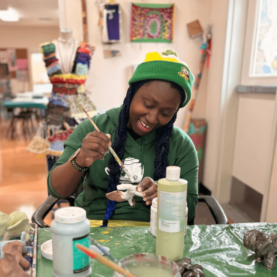 Artist Lyn Musick smiling