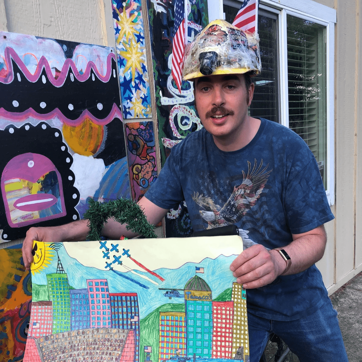 Artist Matt Conklin and his artwork