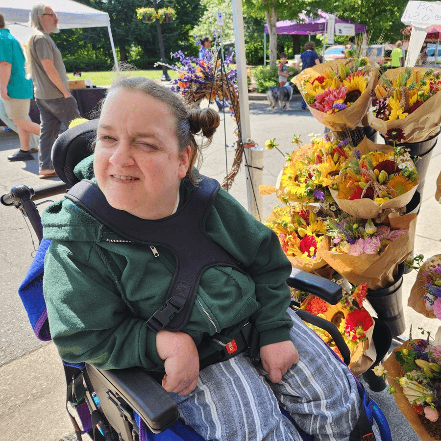 Artist Michelle Gerlach on a community outing