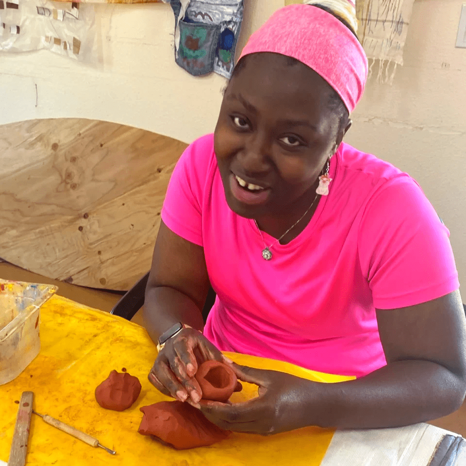 Artist Lyn Musick smiling