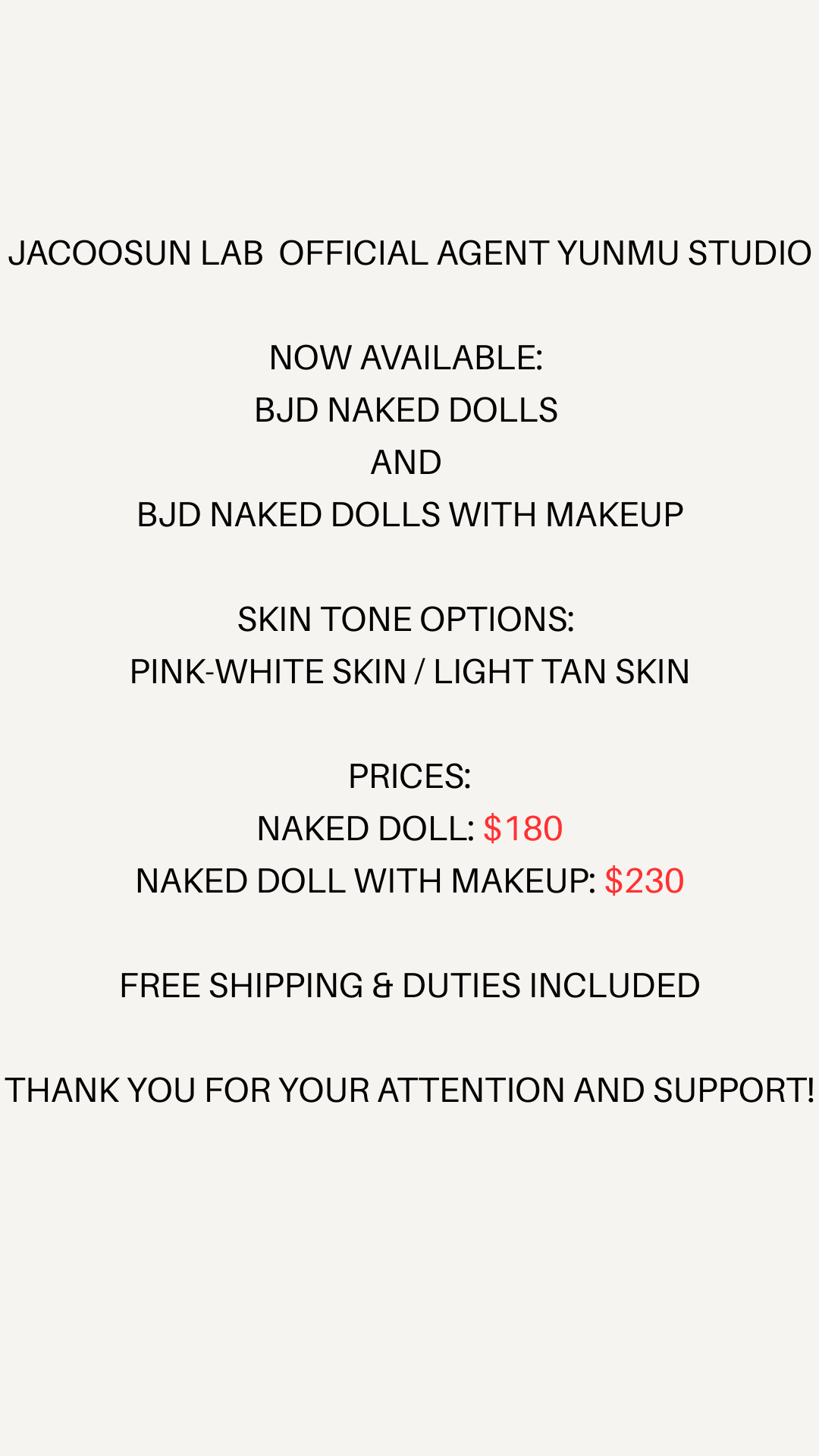 【pre-order】YUNMU STUDIO BJD DOLL