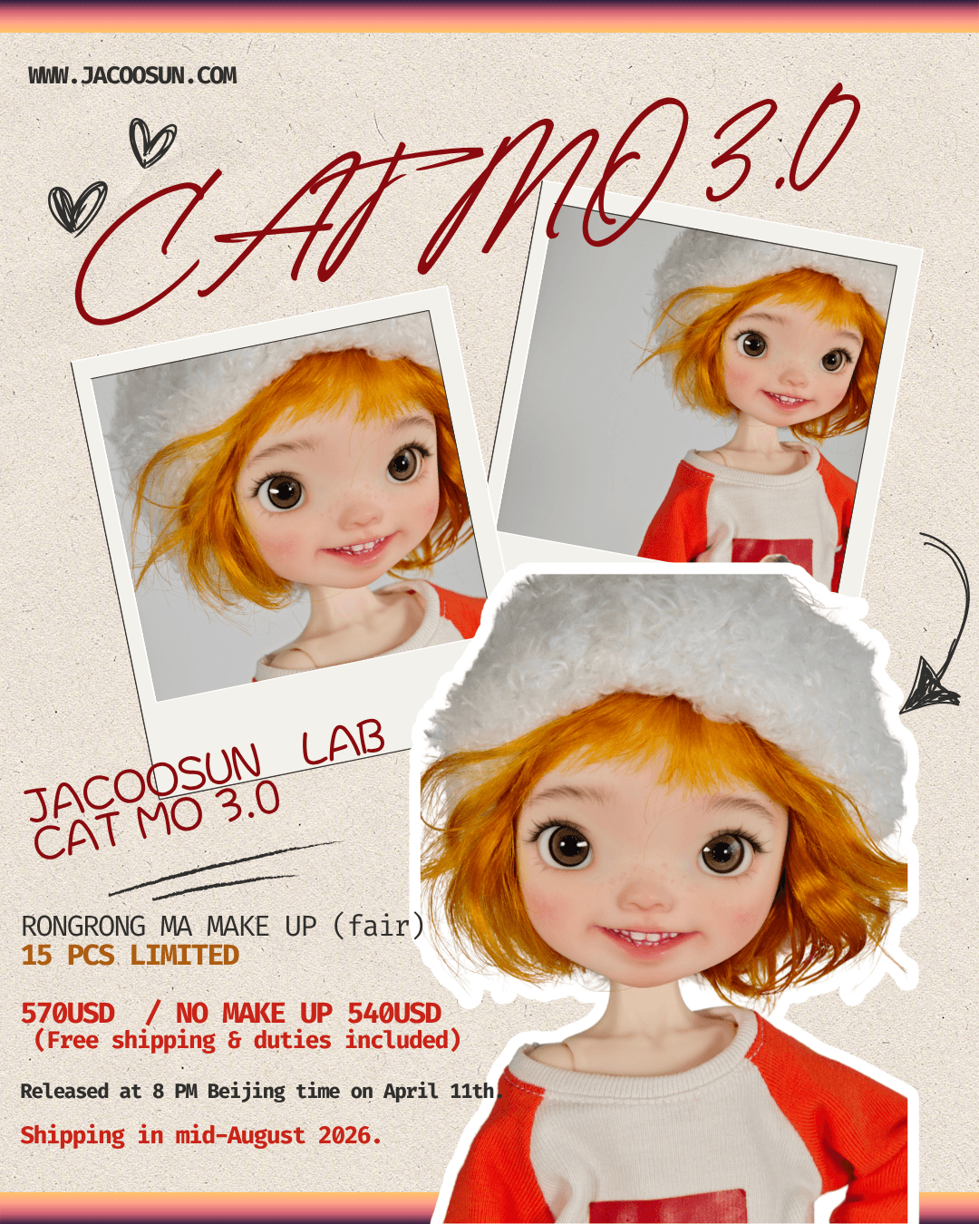 JACOOSUN LAB CATMO 3.0 RONGRONGMA LIMITED MAKE UP 