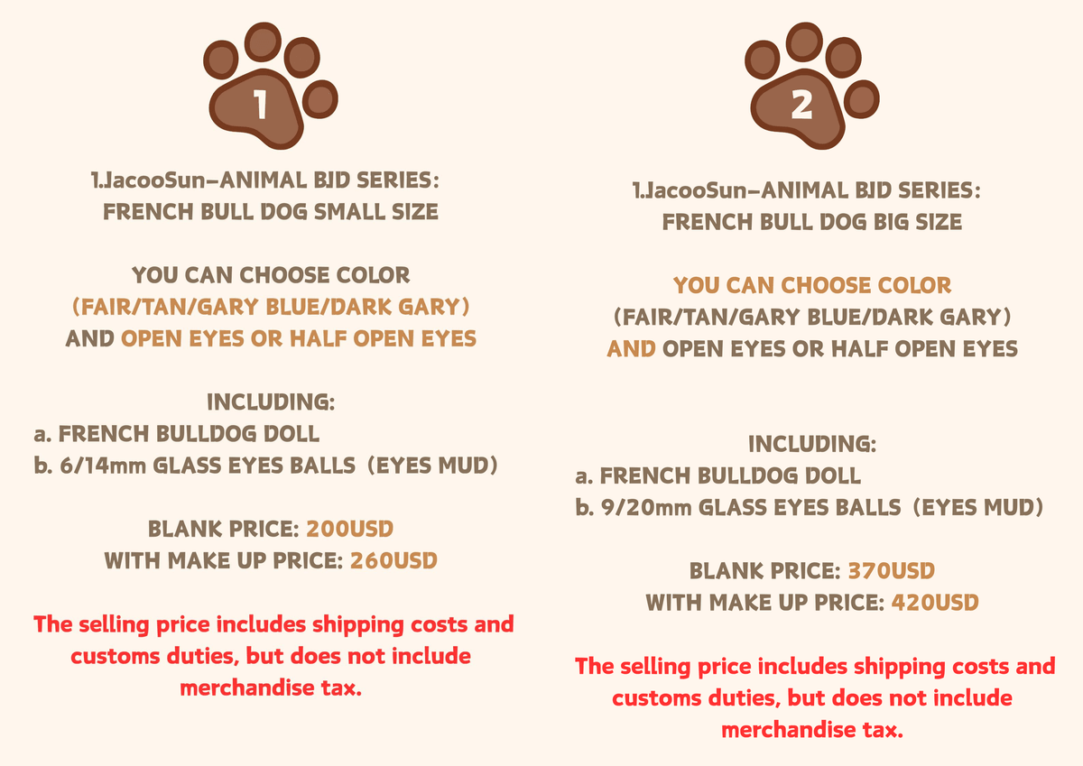 【Pre-Order】JACOOSUN LAB-FRENCH BULLDOG BJD