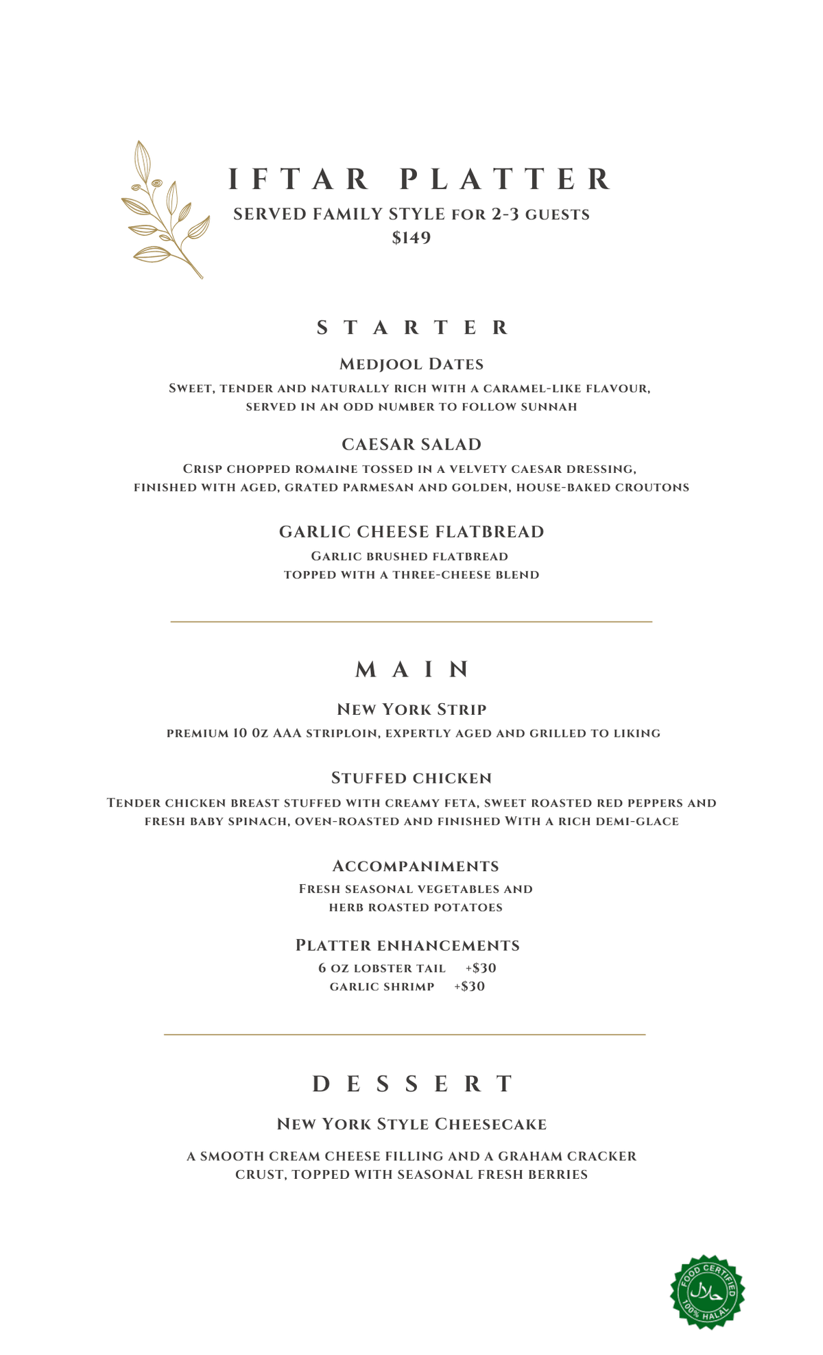 Sheikh's Steakhouse Starters, Salads, Burgers, Sandwiches and Pasta