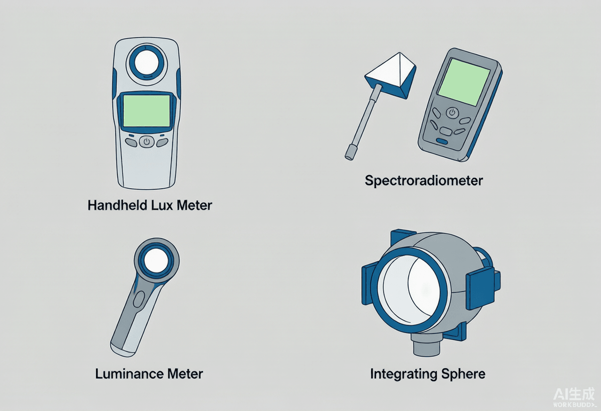 : Comparison of common light measurement instruments.