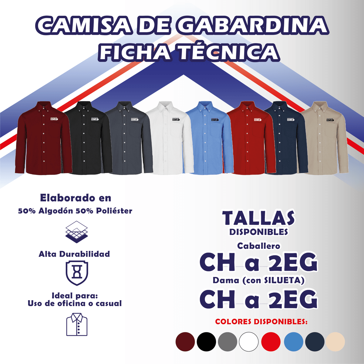 Camisas Gabardina