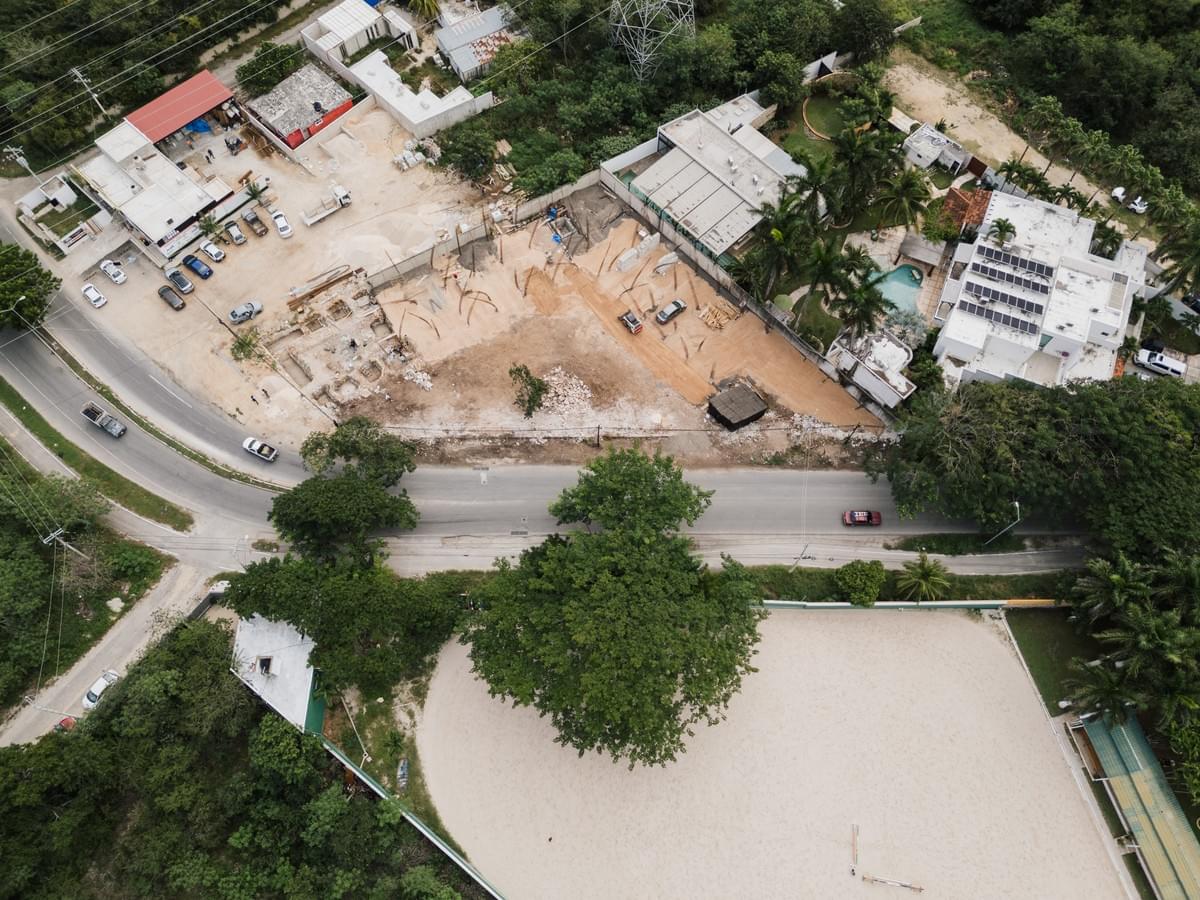 Inicio de obra, vista aérea