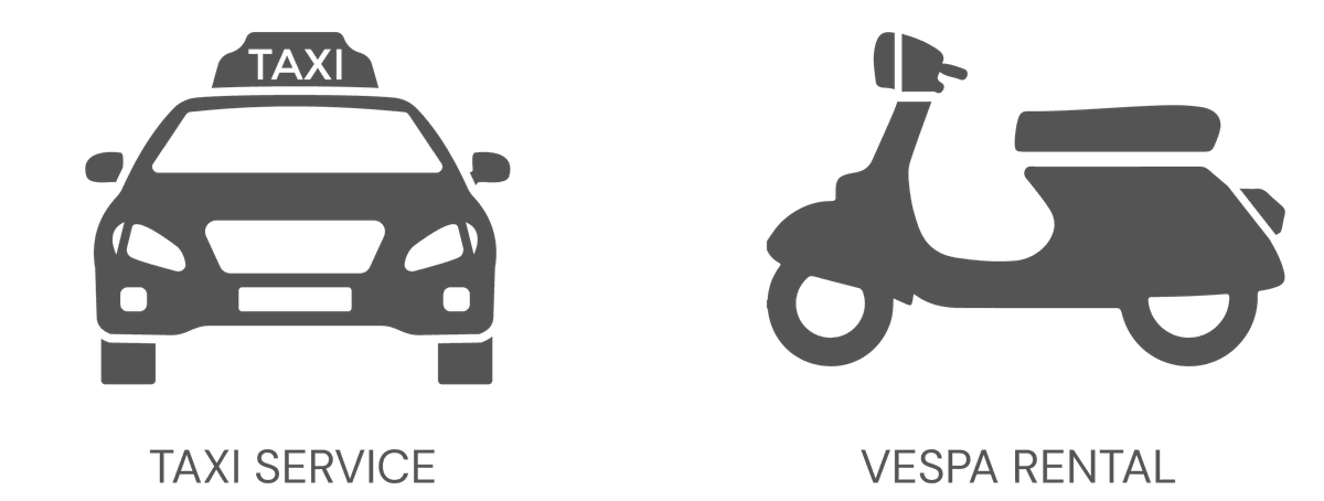 Taxi + Vespa