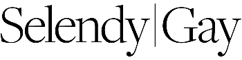 Selendy Gay logo in black serif text Selendy Gay logo in black serif text