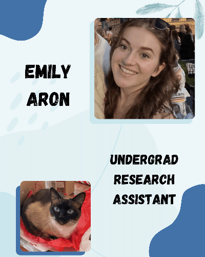 Picture of Riley (an undergraduate research assistant) and their favorite animal, a frog!