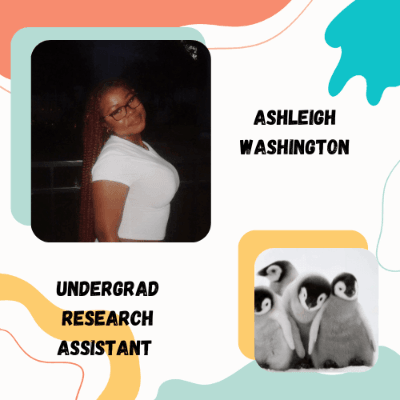 Picture of Riley (an undergraduate research assistant) and their favorite animal, a frog!