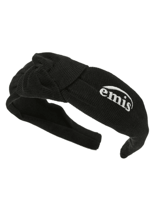 EMIS 燈芯絨交叉髮帶