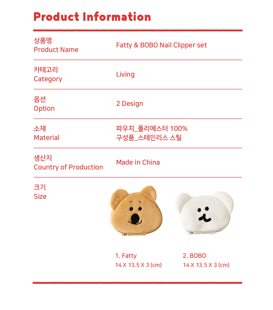 Fatty & BOBO Nail Clipper set