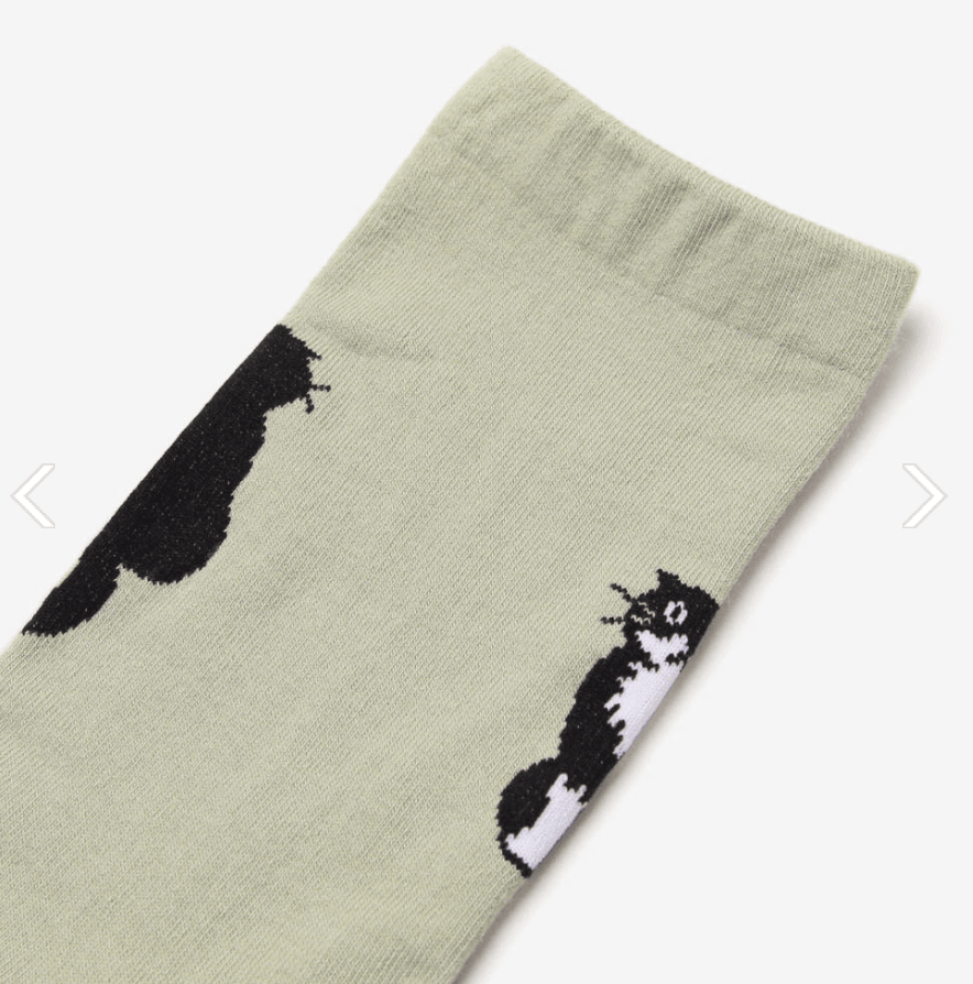 front & back mo socks_green