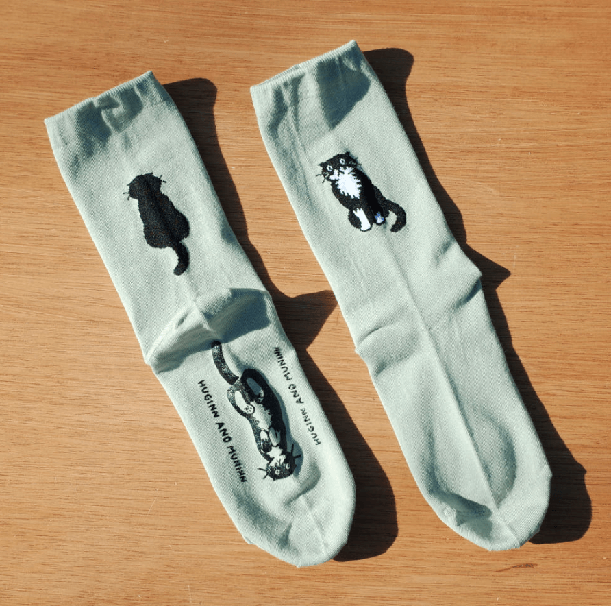 front & back mo socks_green