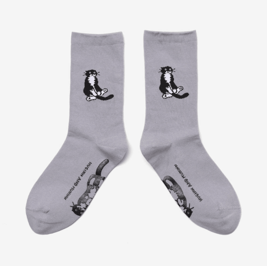 sitting mo socks - cool grey