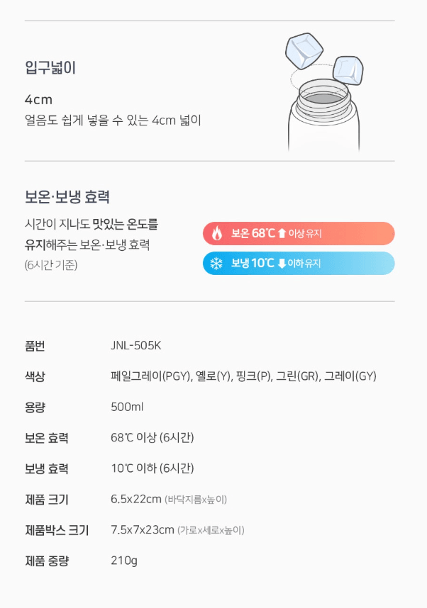 [Thermos]保溫保冷日常一鍵式保溫杯 JNL-505K