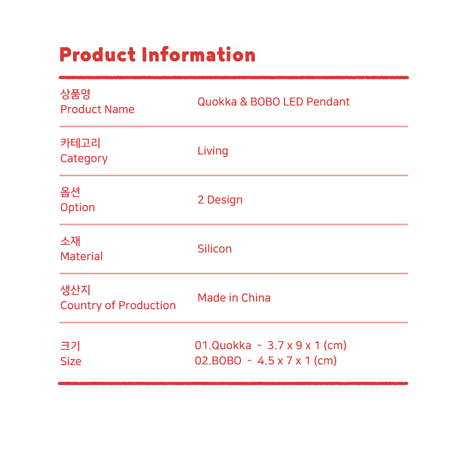 Quokka & BOBO LED Pendant