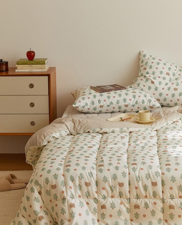 (冬天厚版) apple bear-hug me 無塵四季被 (韓國製)