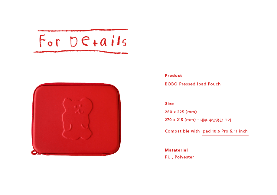 BOBO Pressed Ipad Pouch
