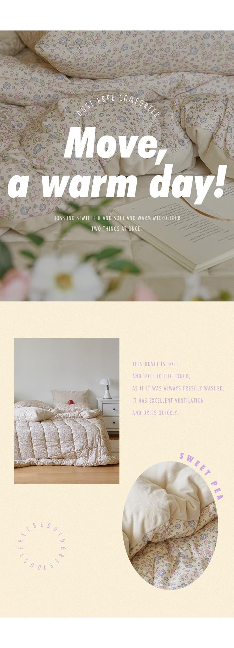 (冬天厚版) sweet pea-hug me 無塵四季被 (韓國製)