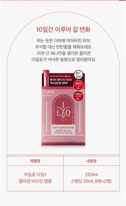 ILO  I 型膠原蛋白生物素安瓿 8 支裝贈送活動（另加 2 支）（10 天用量）