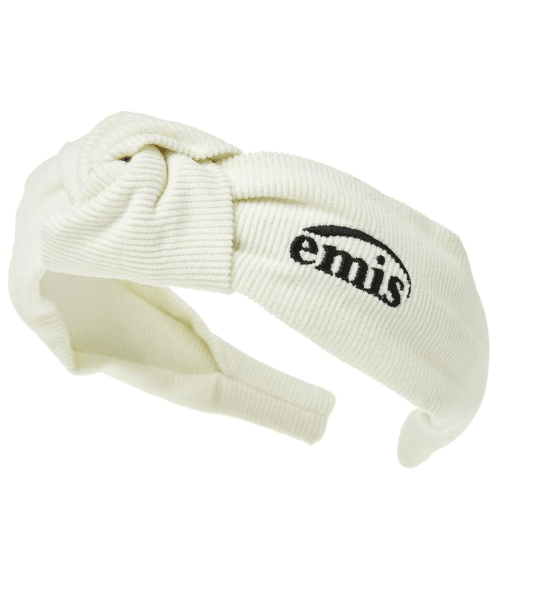 EMIS 燈芯絨交叉髮帶