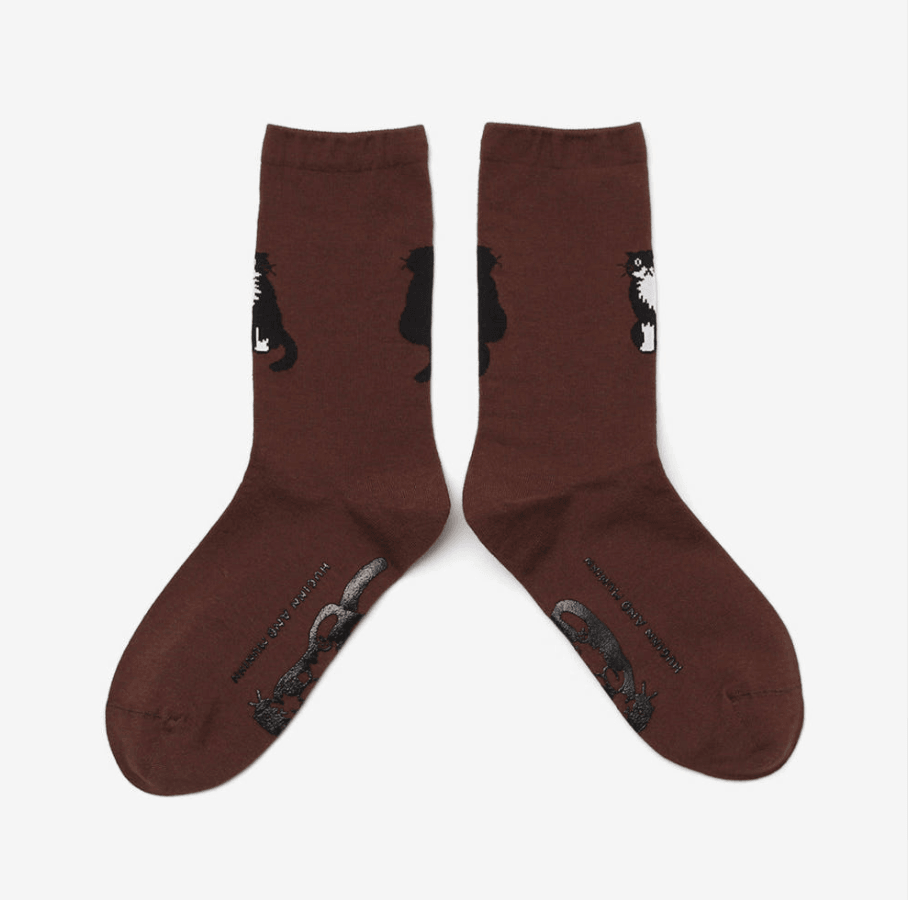 front & back mo socks - brick