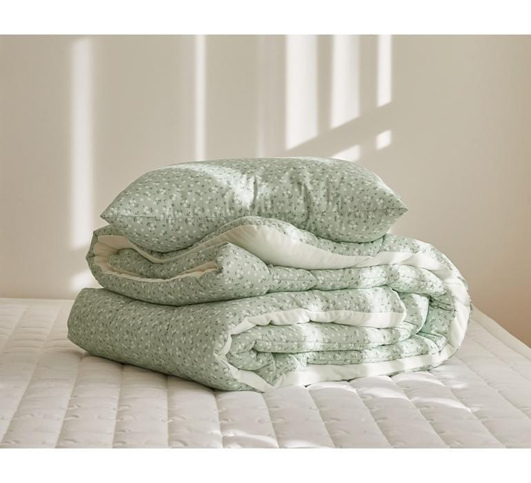 (冬天厚版) green bouquet-hug me 無塵四季被 (韓國製)