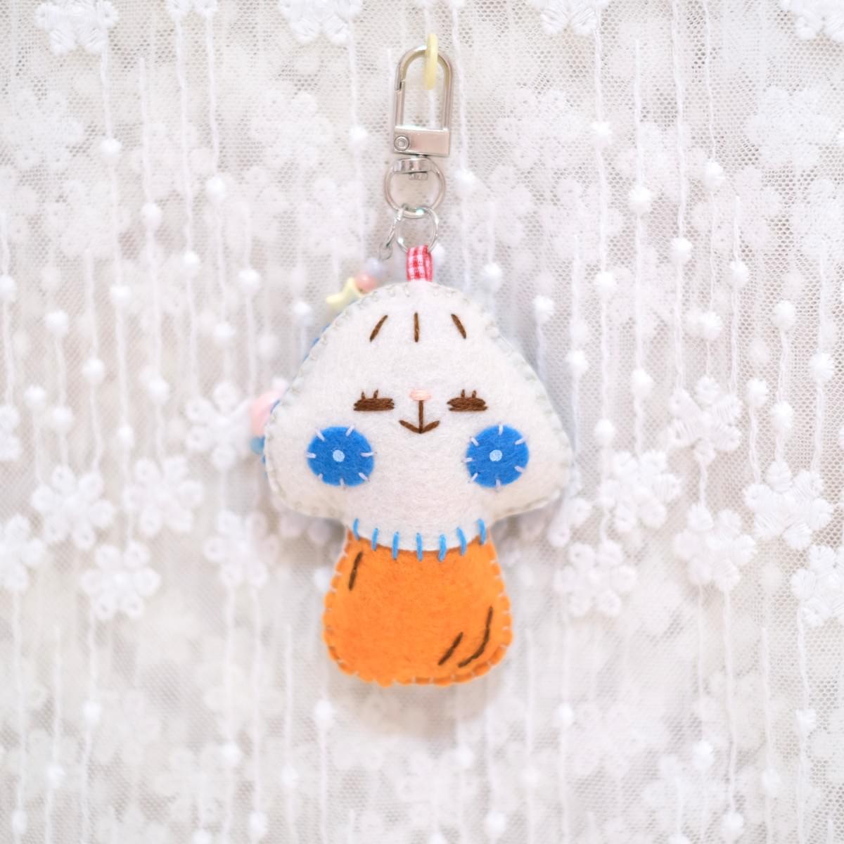 🍄 藍菌子咪咪菇掛飾
