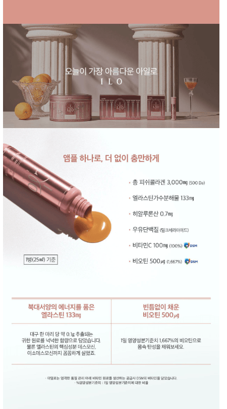 ILO  I 型膠原蛋白生物素安瓿 8 支裝贈送活動（另加 2 支）（10 天用量）