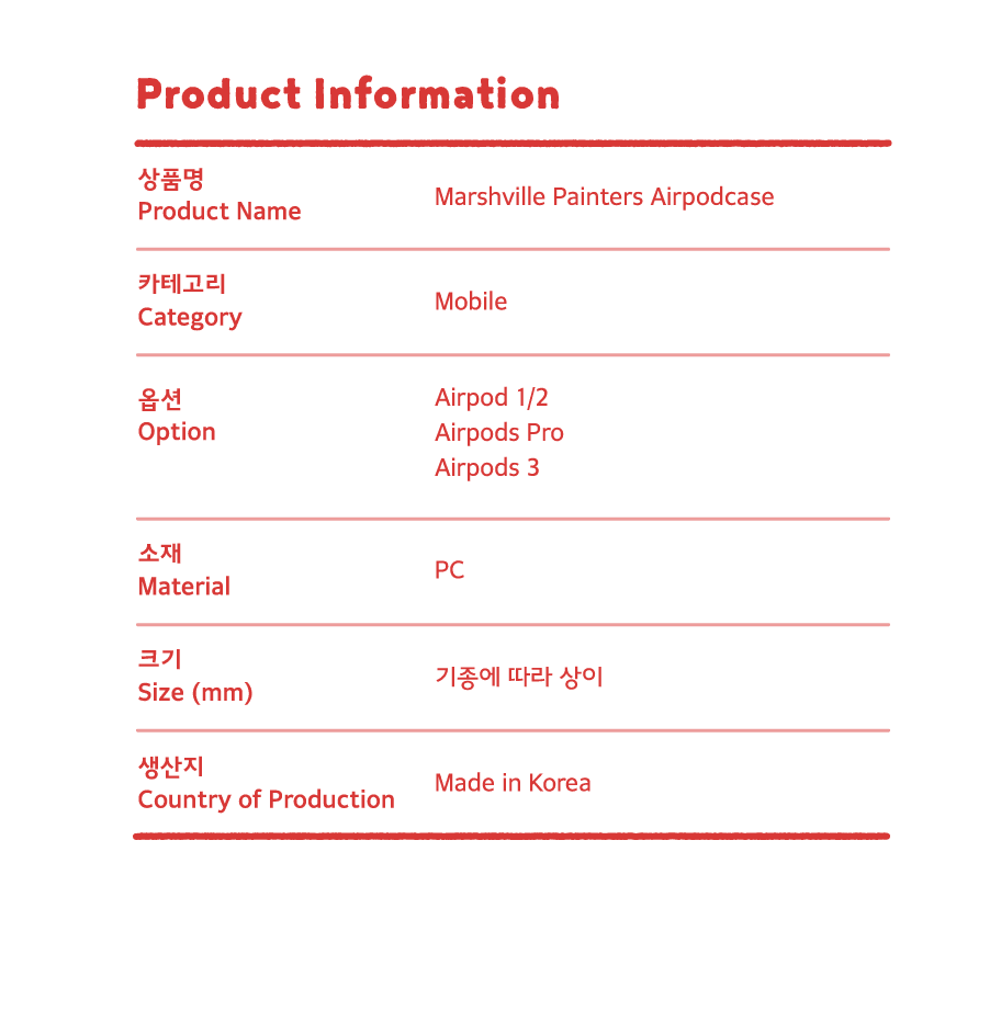 Marshville Painters Airpodscase