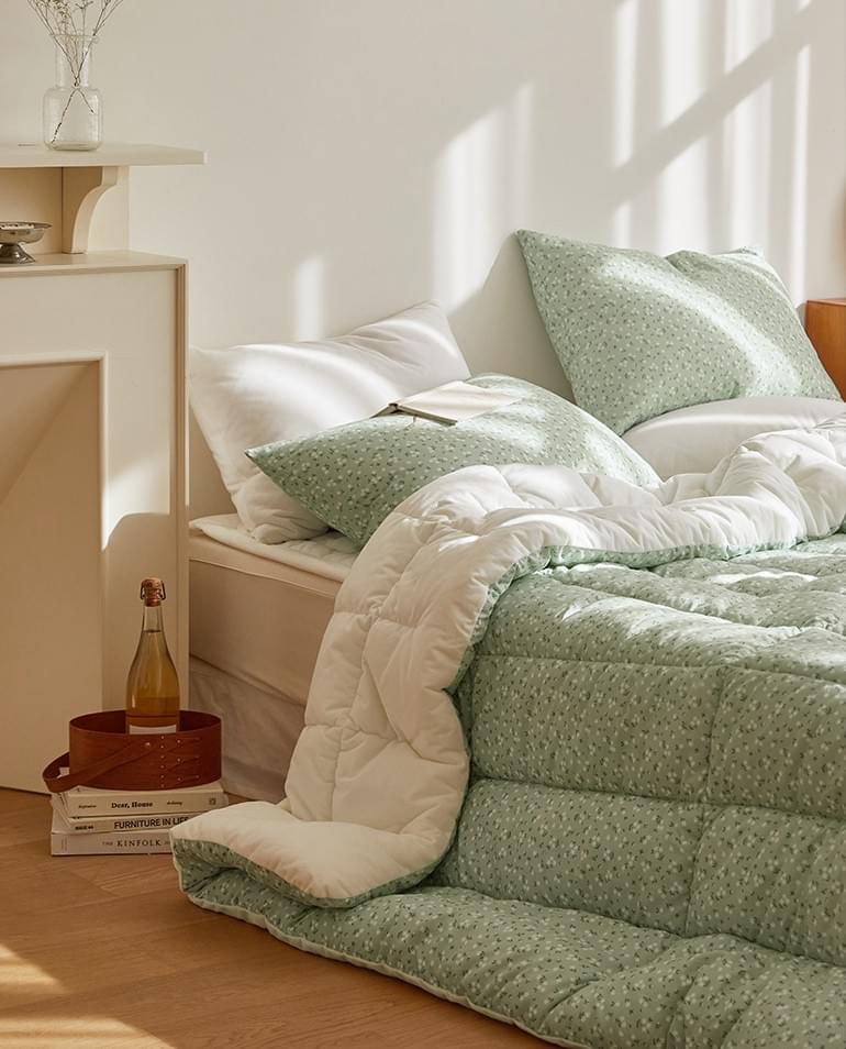 (冬天厚版) green bouquet-hug me 無塵四季被 (韓國製)