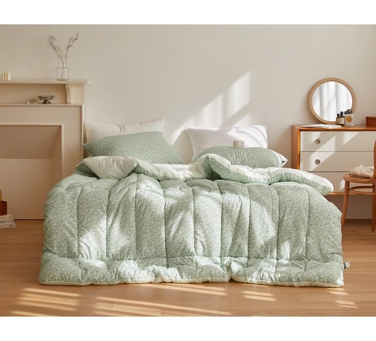 (冬天厚版) green bouquet-hug me 無塵四季被 (韓國製)