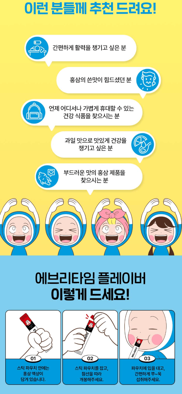 正官庄X劉美的細胞們Everytime7包（果味紅蔘飲料）